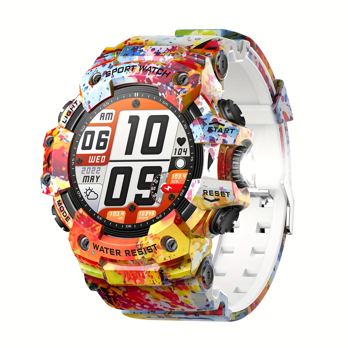 1.32-Inch TFT Smartwatch for Men with Calling, LED Flashlight, 100+ Sports Modes and Sleep Tracking, iPhone Android Compatibility in Eleven Color Options