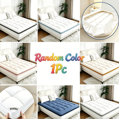Filled Mattress Topper with Mesh Structure and Listed 1200 GSM, Twin, Full, Queen or King Bedding Layer with Standard, Upgraded and Random Color Options