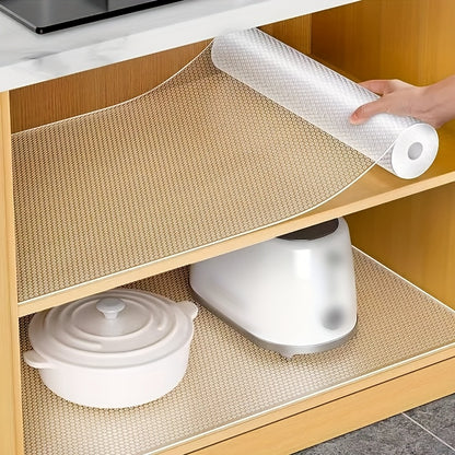 White Drawer Liner Roll, 11.81 x 39.37 Inches, Washable Oil-Resistant Anti-Slip Mat for Compatible Cabinets, Drawers and Shoe Cabinet Organization