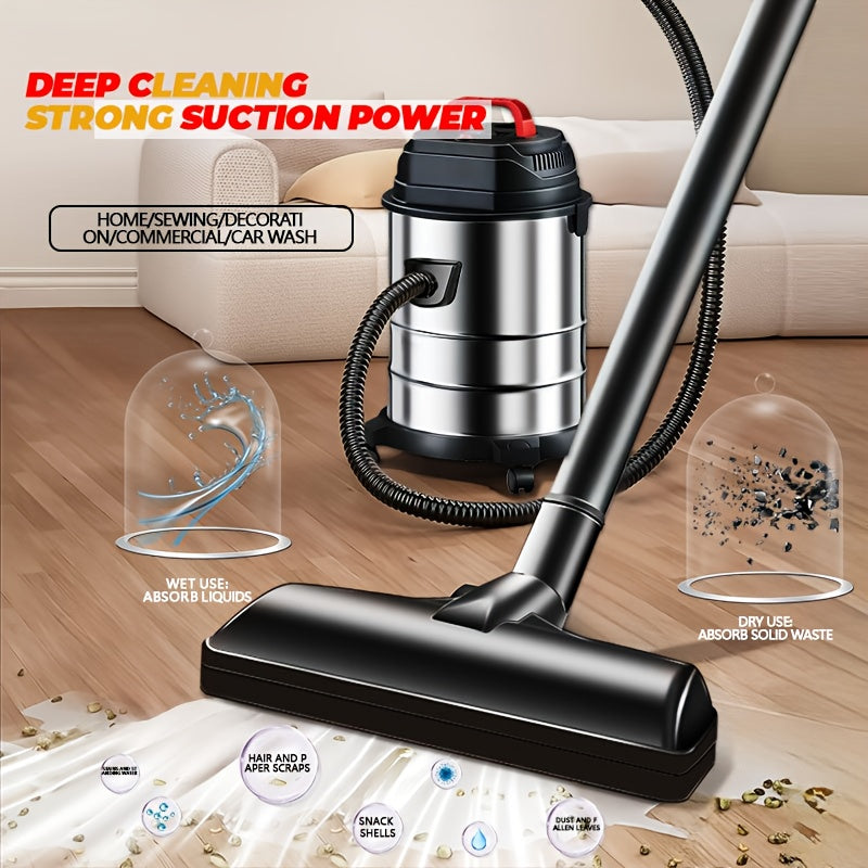 Bucket Wet Dry Vacuum Cleaner for Home and Car Cleanup, 5.28-Gallon and Upgraded 6.6-Gallon Model Options with Optional Accessory Bundles