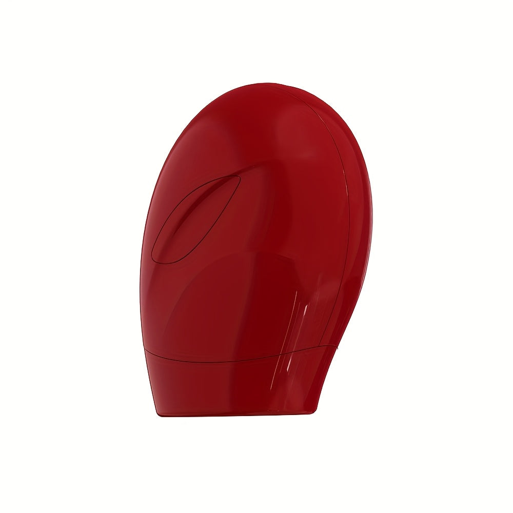 Burgundy Handheld Facial Care Device with Three Listed Skincare Modes, USB Rechargeable Power, Ergonomic Design and Color Light Features for Home Beauty Routines