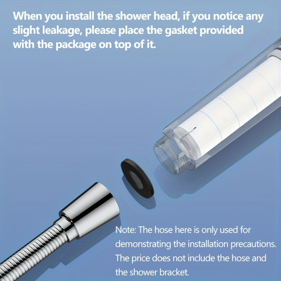 Adjustable Shower Head with Three Spray Settings and Angle Adjustment, H37 Bathroom Showerhead in Four Colors, One Piece Without Hose or Holder