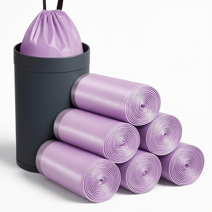4 Gallon Drawstring Trash Bags, 98-Count Small Plastic Wastebasket Liners in White, Pink, Red or Purple for Bathroom, Bedroom and Office Cleanup
