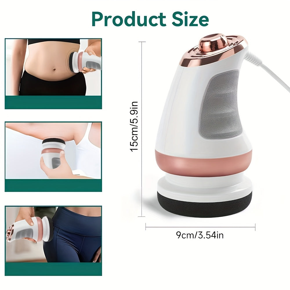 Variable Speed Body Massager with Five Interchangeable Heads and Three Washable Pads, Handheld Vibration Personal-Care Device for Home Massage Routines