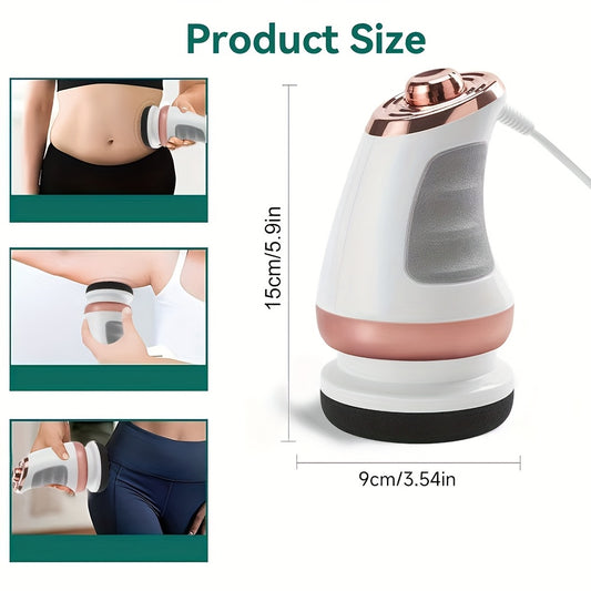Variable Speed Body Massager with Five Interchangeable Heads and Three Washable Pads, Handheld Vibration Personal-Care Device for Home Massage Routines