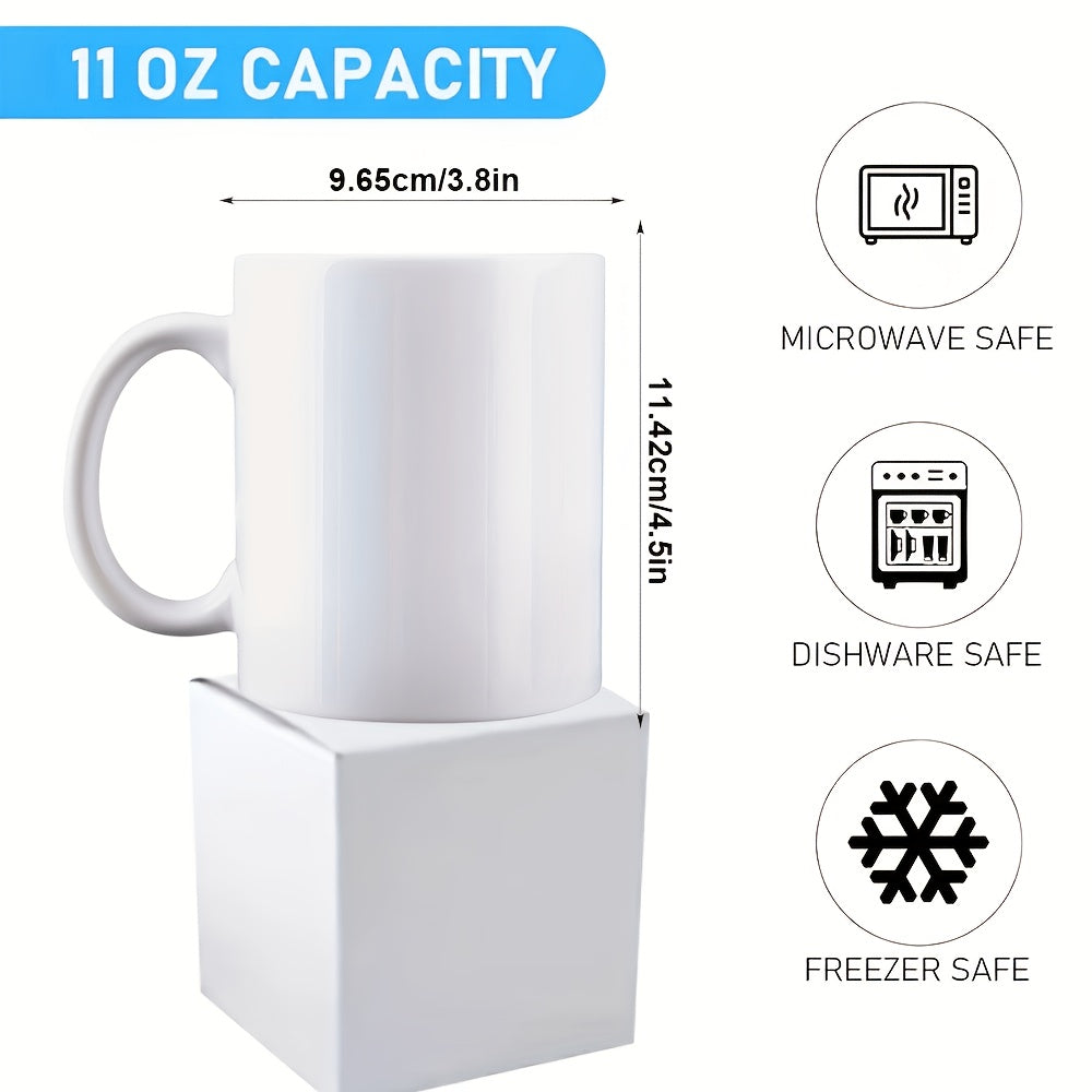 Boxed Sublimation Blank Mugs, 12-Pack or 36-Pack 11oz Options and 12-Pack 15oz Choice for Custom Coffee Cup Crafts, Tea Drinks and Personalized Holiday Gifts