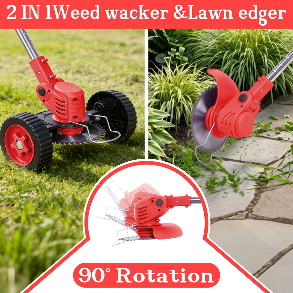 Cordless Garden Weeder with Listed Three Blade Types and Lithium Battery Power, Multiple Color and Upgraded, Enhanced or Courtyard Packages for Adult Yard Care