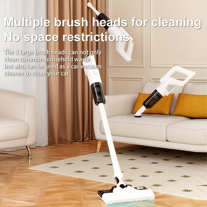 5-in-1 Cordless Handheld Vacuum in White, Rechargeable Home and Car Cleaner for Pet Hair, Carpets and Hard Floors with Listed 45-Minute Battery Runtime