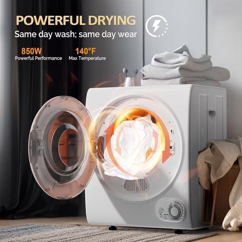 Washer and Dryer Combo, Compact Wash & Dry Laundry Set, Stainless Steel Tub, Smart Control, Low Noise, Wall-Mountable, for Apartment, Dorm, RV & Small Space