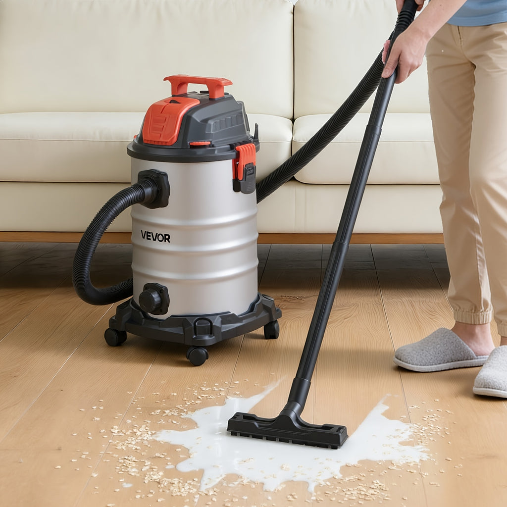 Commercial Wet Dry Vacuum Cleaner with Listed 120V US Plug, Corded S001 Model Reference and Filter, 22L or 30L Plastic Capacity Options for Cleanup