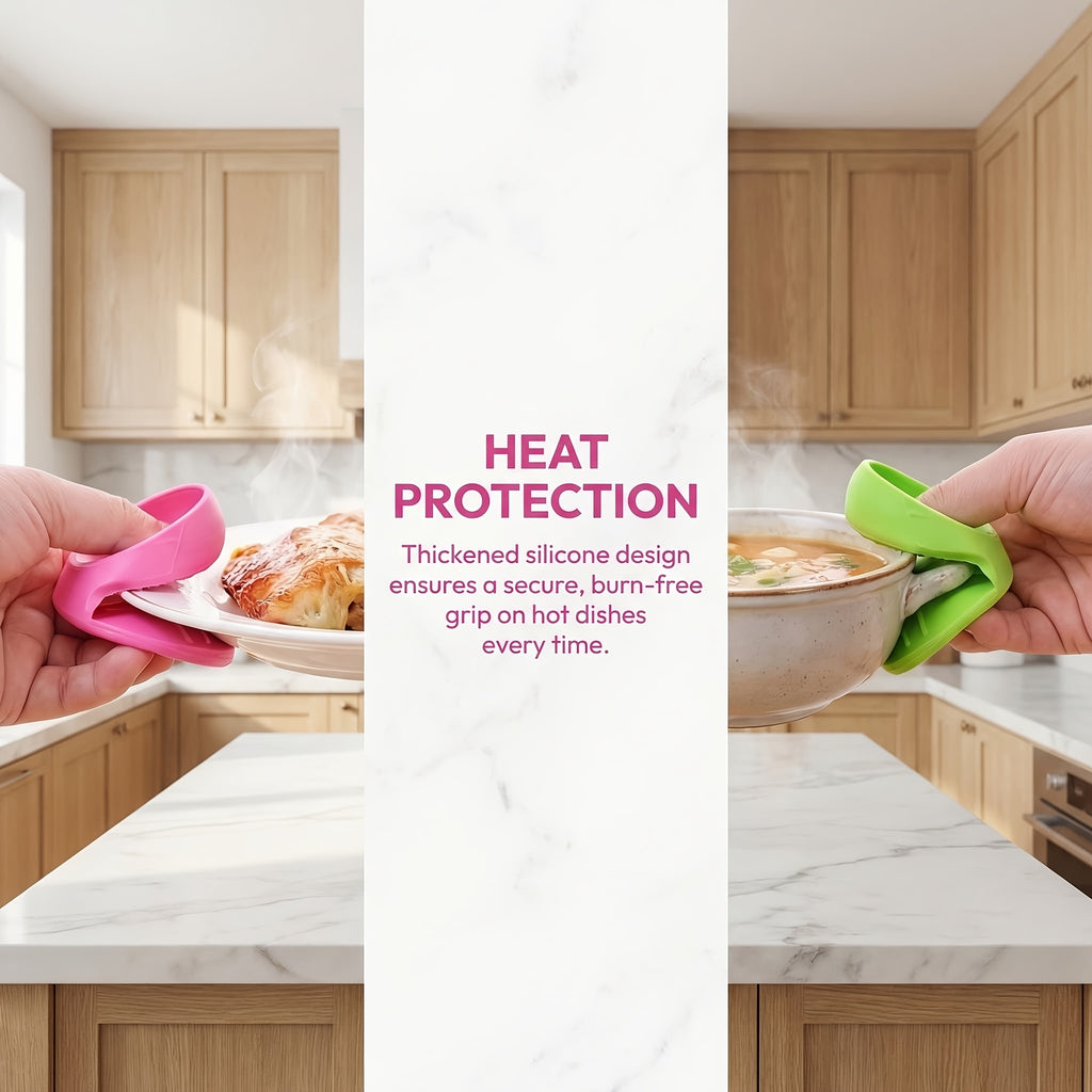 Random Color Kitchen Heat-Resistant Gloves in Listed 2, 10, 50 or 100-Piece Options, TPR-Labeled Oven and Microwave Handling Accessories for Home Cooking