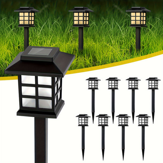 White-Light Solar Pathway Lights, Listed 12-Piece Outdoor LED Set with Automatic On-Off for Garden Paths, Lawn Borders, Patio and Yard Landscape Decoration