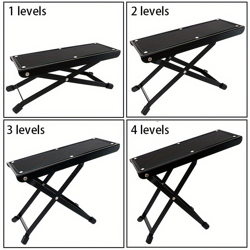 Pedicure Footrest Stand, Adjustable Foot Support with Four-Level or Six-Level Pro Model Labels for Adult Seated Nail Care and Shoe Dressing Routines