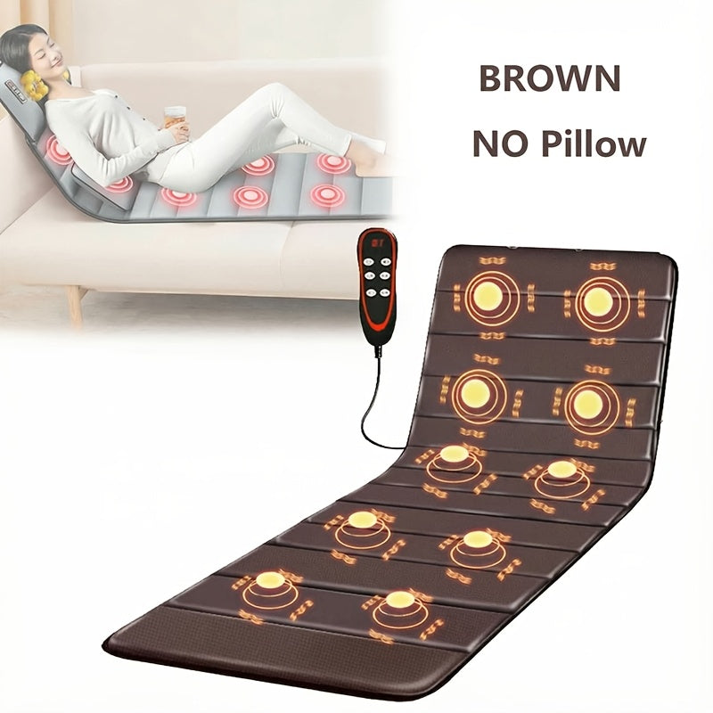1 Set Of Large Brown Full Body Heating Massagers, 2 Styles Of PU Material, with Neck And Foot Devices And Massage Headrest, Lumbar Pillow, Timer, Comfortable And Wear-resistant, Non-slip Bottom, Easy to Store, Suitable for Home, Office Take A Nap