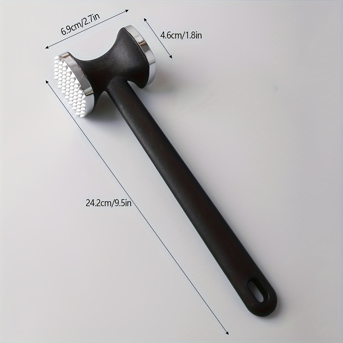 Meat Tenderizer Mallet for Boneless Cutlet Preparation, Single Manual Metal Meat Pounder for Flattening Cuts and Everyday Home Cooking Tasks