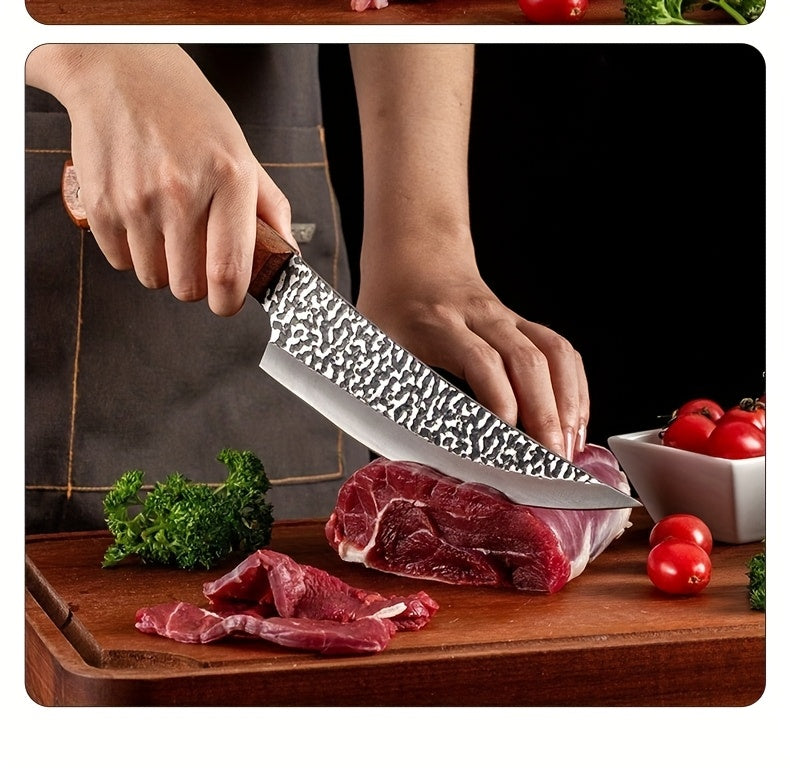 Hammered Boning Knife for Home Cooking, Forged Kitchen Cutlery with Listed 6-Inch Option for Meat Preparation and Practical Cook Gift Ideas