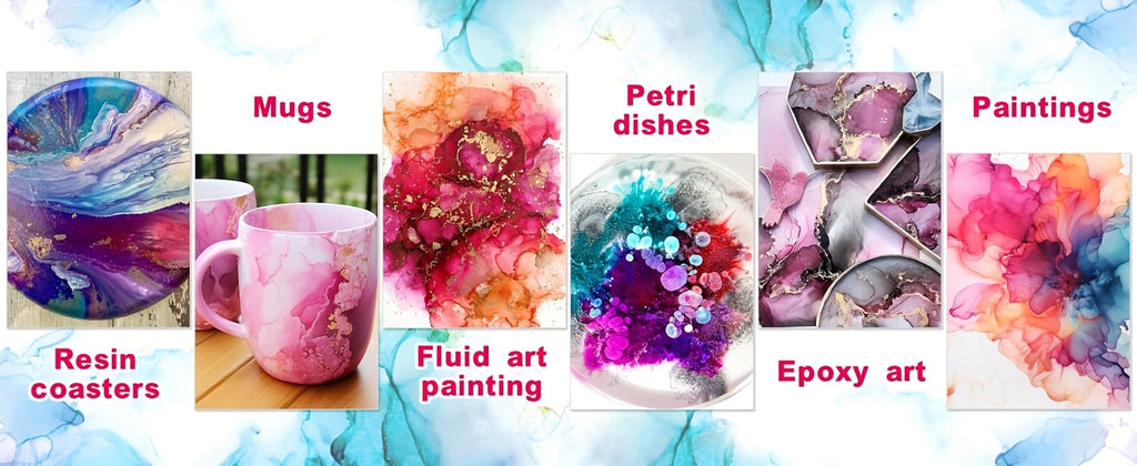 36-Color Alcohol Ink Set, Concentrated Alcohol-Based Resin Dye in 0.34oz Bottles for Petri Dish Art, Decorative Coasters, Painting and Tumbler Crafts