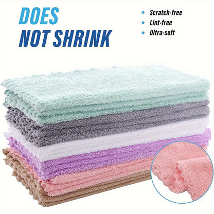 Small Square Washcloths 40-Pack with Listed 9.4 x 9.4 Inch Size, Soft Absorbent Bathroom Cloths in Random Colors with Standard or Striped Options
