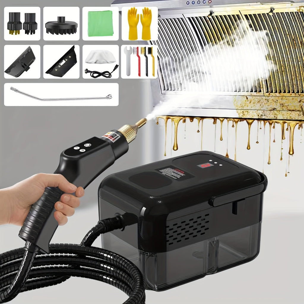 Adjustable Steam Cleaner for Home, Handheld Cleaning Machine with Listed 2500W Power, 40.58oz Tank, Nine Settings and LCD Display for Compatible Kitchen and Tile Surfaces