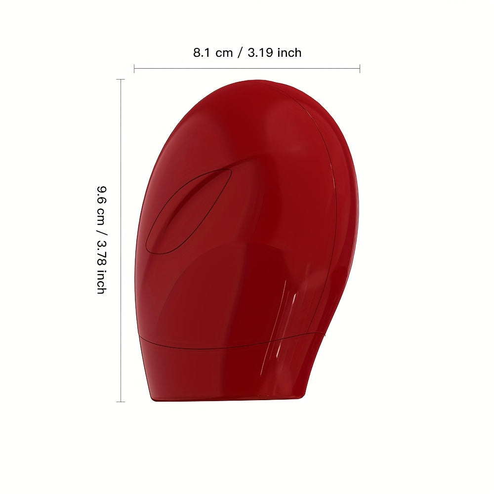 Burgundy Handheld Facial Care Device with Three Listed Skincare Modes, USB Rechargeable Power, Ergonomic Design and Color Light Features for Home Beauty Routines
