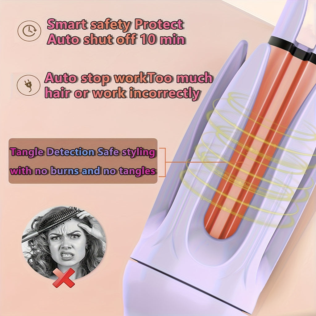 Hair Straightener and Curler Combo by A&Bhair, Blue Upgraded Model with Listed Ceramic PTC Plates, Multiple Temperature Modes, Negative Ions and Auto Shut-Off