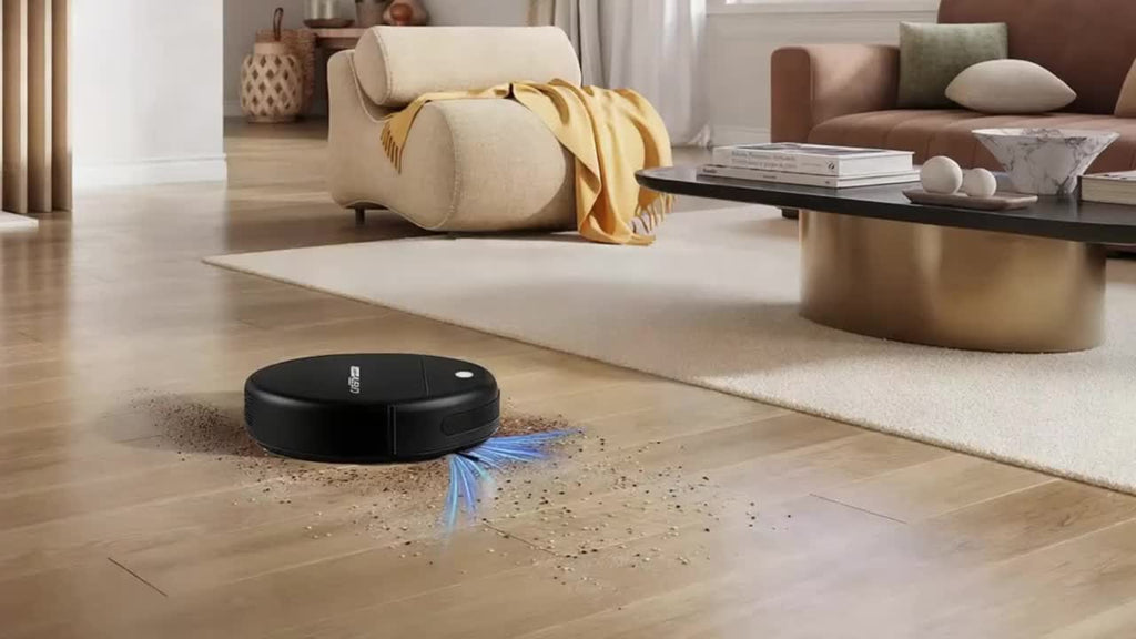 Robotic Vacuum with Listed 8kPa Suction and Smart Cleaning Modes, Black No-Remote Model for Everyday Household Floor Cleaning and Home Care Routines