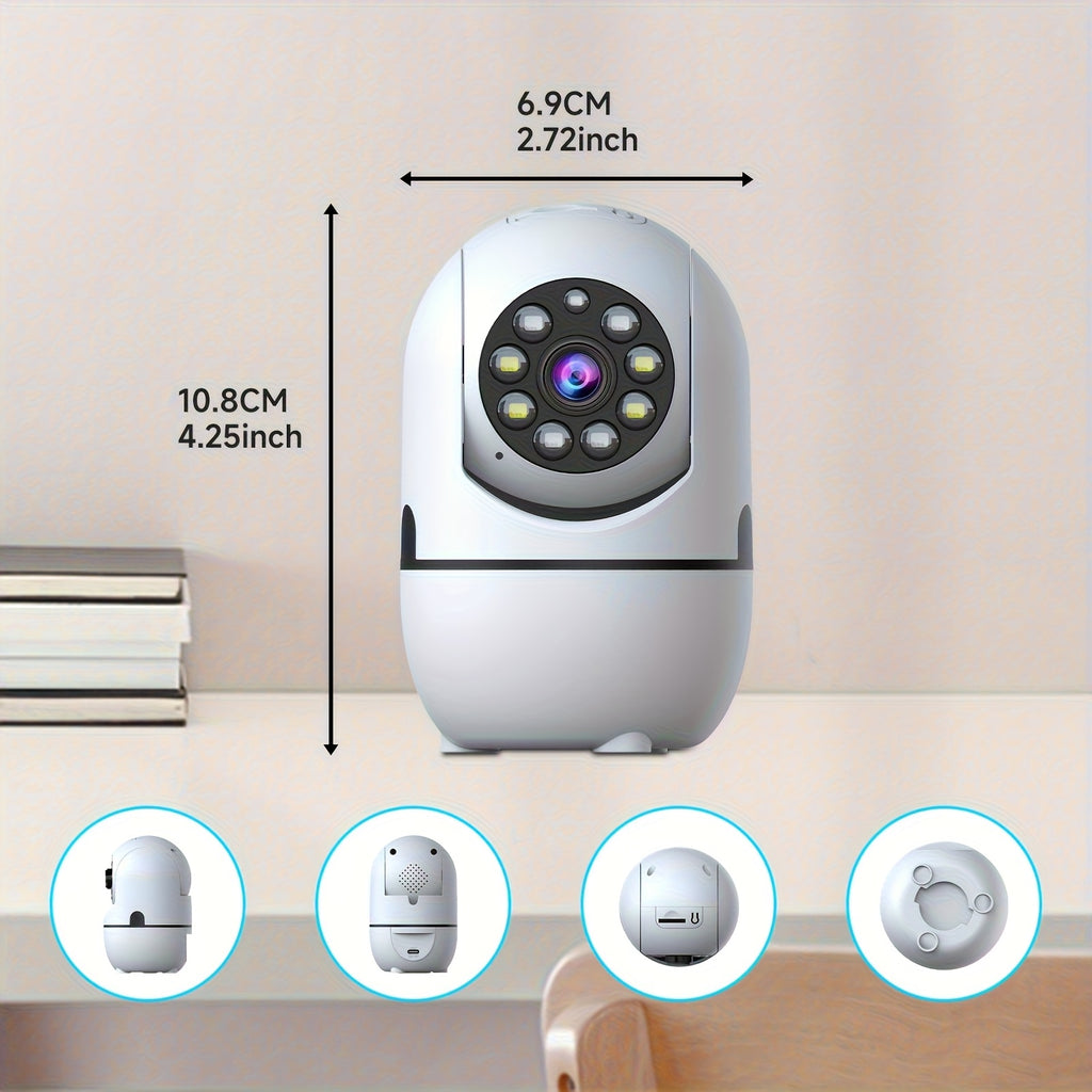 Indoor Security Camera 2 Pack, Baby & Pet Monitor with 355° Pan Tilt, Full-Color Night Vision, Motion Detection, 2-Way Talk, Dual WiFi 2.4G/5G, Cloud & SD Storage, Alexa Smart Home Cameras