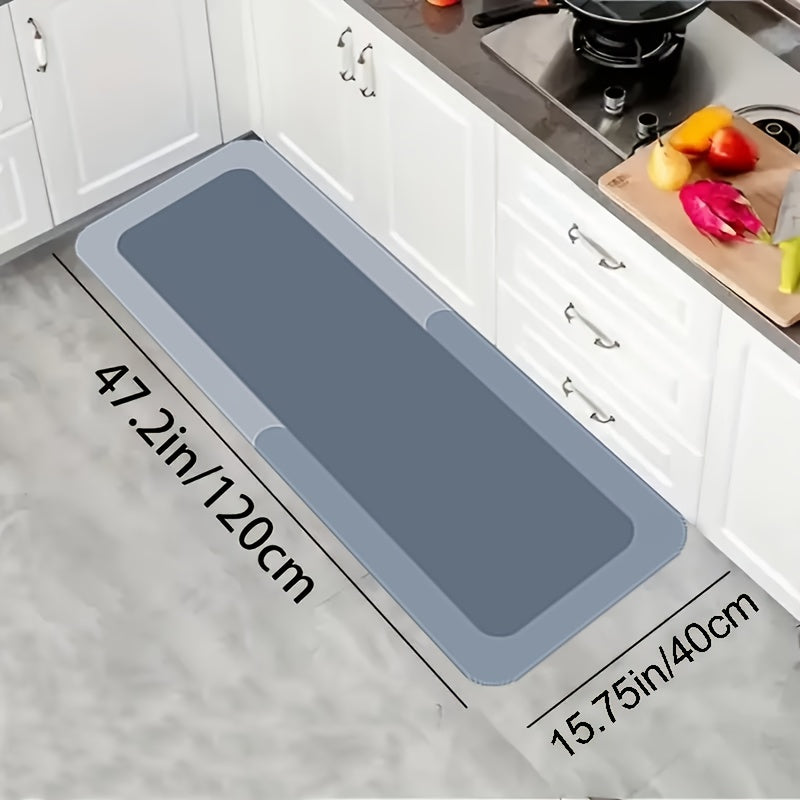Soft Diatomite Bath Mat with PVC Backing in Blue or Pink, Three Size Options Including a Long Floor Mat for Bathroom, Kitchen and Laundry Room Decor