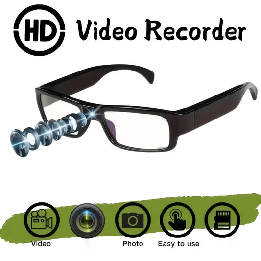 Wearable Camera Glasses with Listed 1080P HD Video Recording and USB Interface, Portable Digital Camcorder Eyewear in 20 Model 32GB or 64GB Memory Card Options