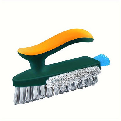 Crevice Cleaning Brush with Scraping Strip, 2-in-1 Household Tool for Compatible Bathroom Corners and Floor Gaps in Green or White Single-Brush Options