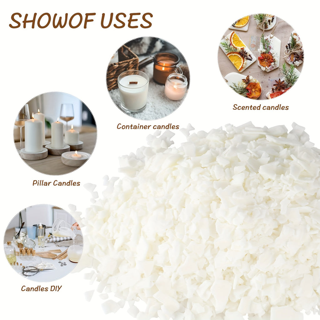 Soy Wax Flakes for Candle Making, Listed 10 lb Supply for Adult DIY Container Candle Projects, Handmade Holiday Gifts and Decorative Home Craft Creations