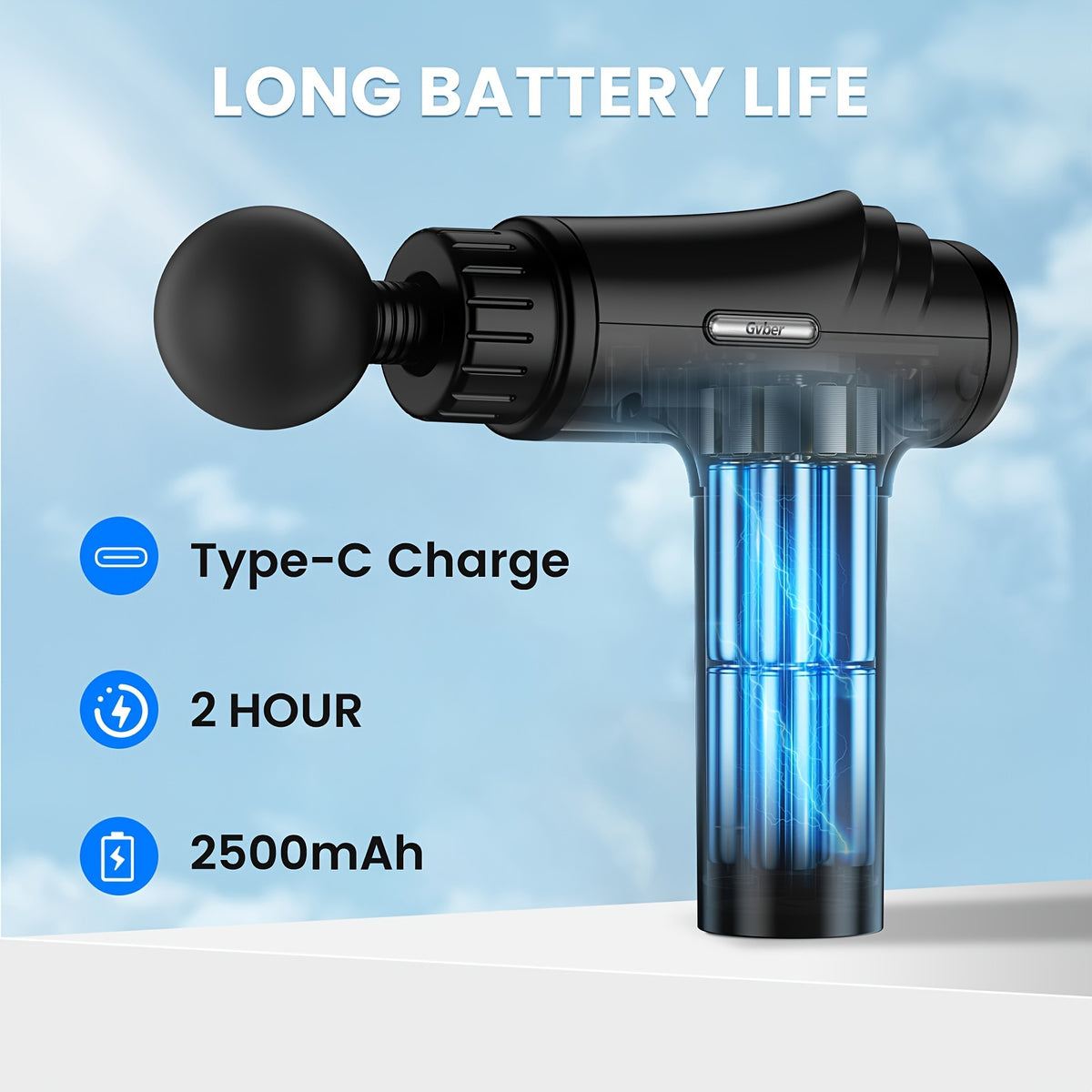 Massage Gun Deep Tissue, 30-Speed Handheld Electric Muscle Massager with 9 Massage Heads, High-Power Percussion Massager for Back, Legs, Arms, Full Body, Post-Workout Recovery, Athlete Gift