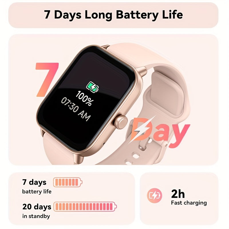 Sports Tracking Smartwatch by FAWEIO for Men and Women, 1.8-Inch Display with Call Answering and Making, 100+ Sports Modes and Pedometer for iPhone and Android