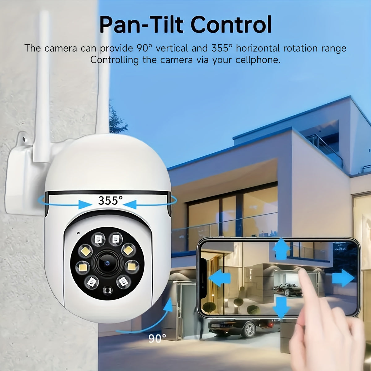 2K Security Camera 2-Pack, 5G Dual-Band WiFi Cameras with 355° Pan & Tilt, 2K QHD, AI Motion Detection & Tracking, Color Night Vision, Two-Way Audio, 256GB SD & Cloud, Festival Gift