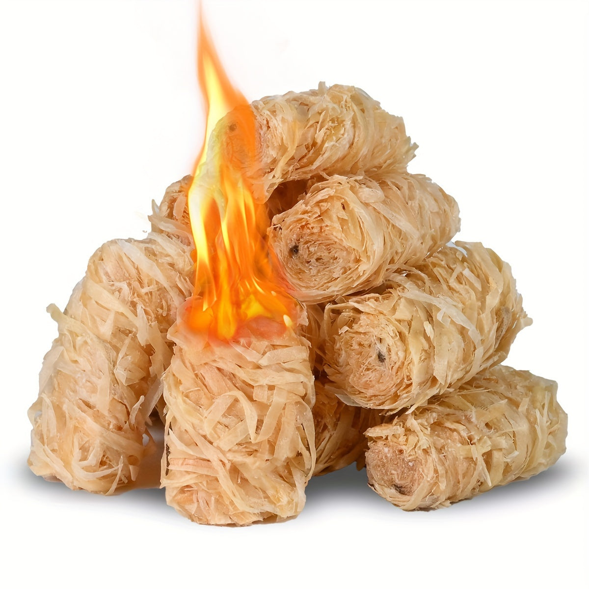 Campfire Fire Starters for Charcoal Grills, Fire Pits and Wood Stoves, Natural Firelighter Packs with 24, 60 Get 72 or 144-Piece Selection Options