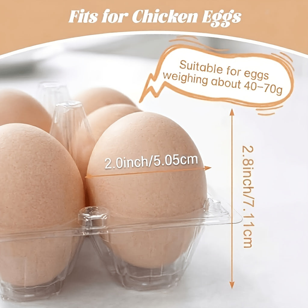 Clear Plastic Egg Cartons 60-Pack by Shindel, Reusable Blank 12-Egg Containers for Fresh Egg Collection, Home Storage and Farm Market Display