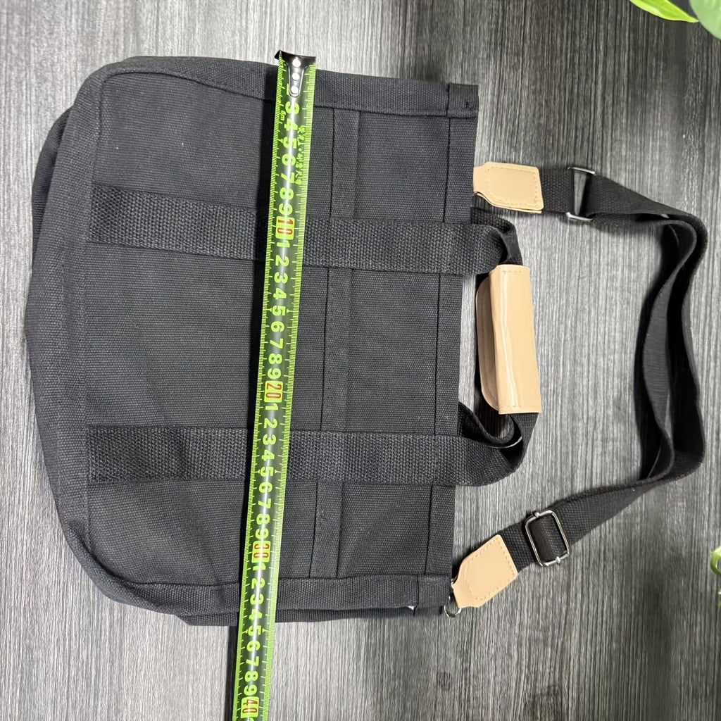 Compartment Shoulder Tote Bag with Listed Multi-Pocket Design and Carry Handles, Blue, White, Black and Pink Style Options for Everyday Errands and Casual Outings