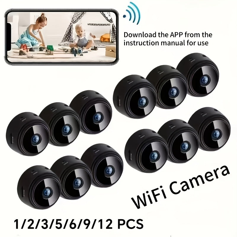 1080P WiFi Security Camera Multipack with 2.4GHz Connection, 9 or 12-Piece Options with Listed Wide-Angle Viewing and Remote Observation for Home Monitoring