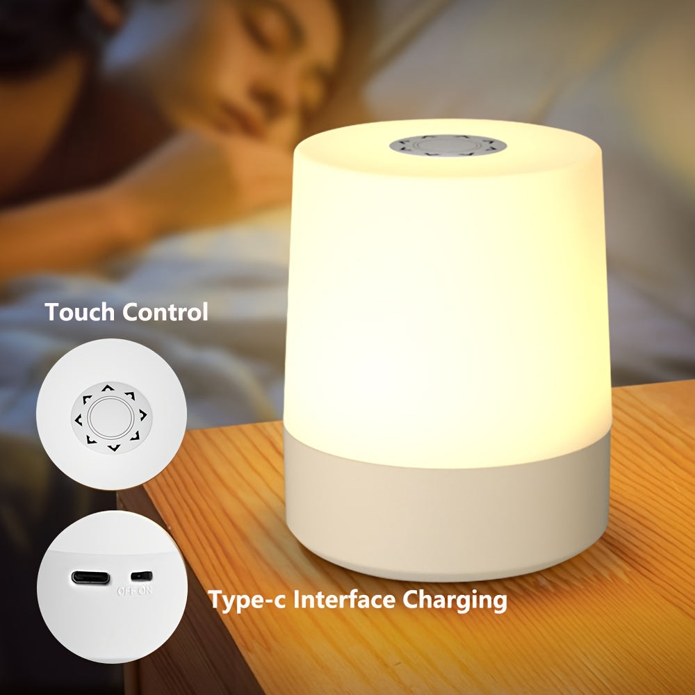 Rechargeable Touch Bedside Lamp with 800mAh Battery, Dimmable LED and White, Warm or Neutral Light Modes for Bedroom, Living Room and Office Desk Decor
