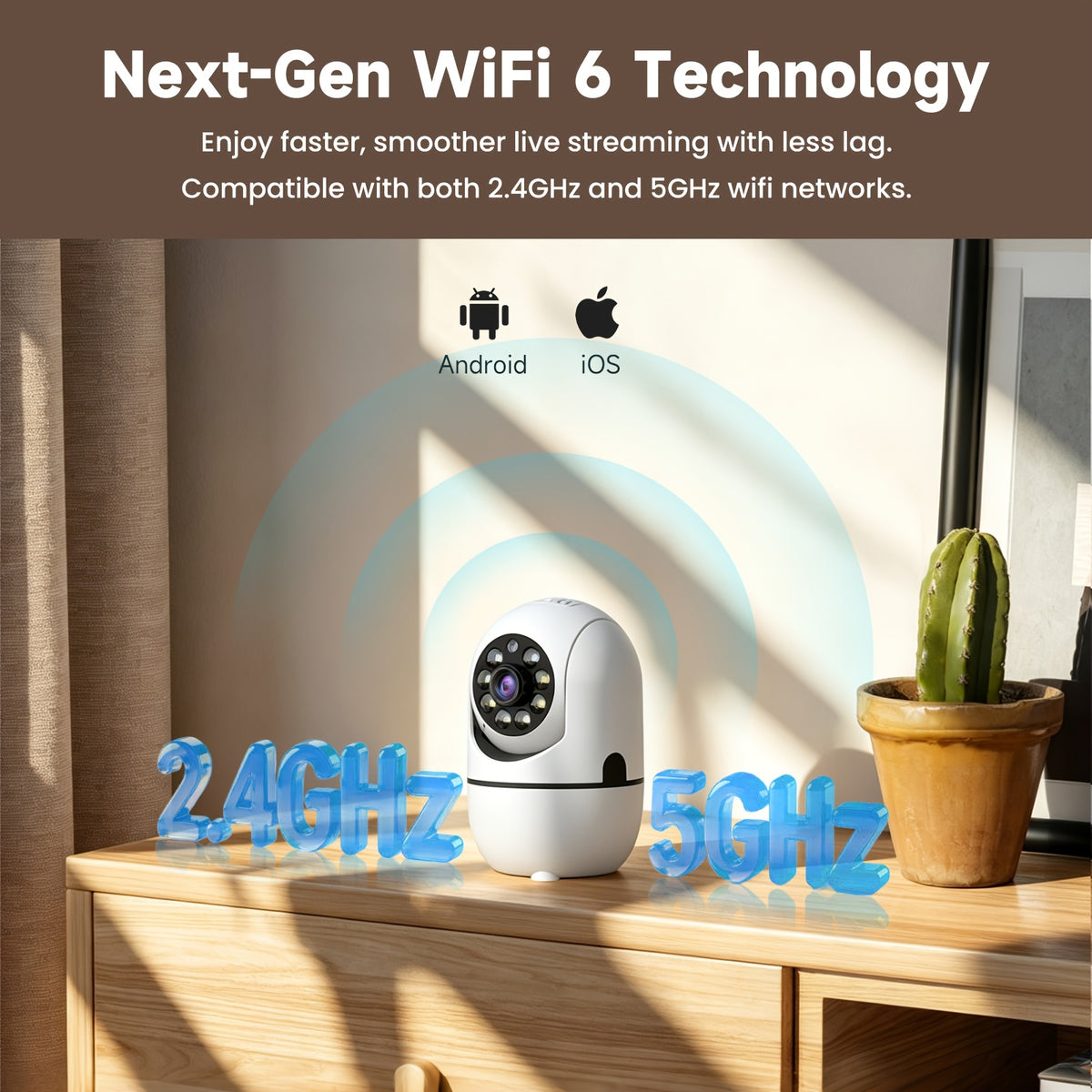 Indoor Security Camera 2 Pack, Baby & Pet Monitor with 355° Pan Tilt, Full-Color Night Vision, Motion Detection, 2-Way Talk, Dual WiFi 2.4G/5G, Cloud & SD Storage, Alexa Smart Home Cameras