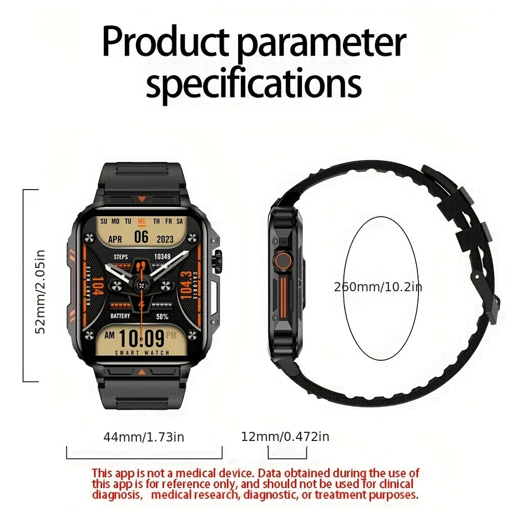 Calling Smartwatch for Men by SENBONO, 1.95-Inch Color Display, 340mAh Battery, 100+ Sports Modes and Changeable Watch Faces with FitCloudPro App Connection