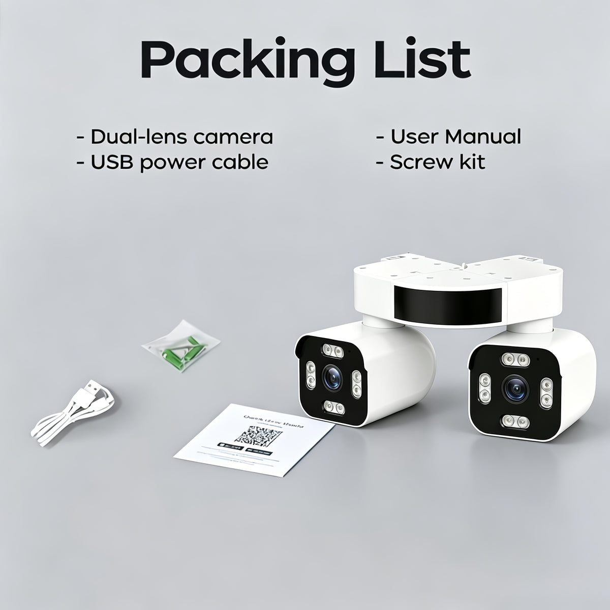 Xparkin WiFi Security Camera YH-A40S with Listed 5MP Dual-Lens PTZ, Full Color Night Vision, AI Motion Detection and Sound Alerts for Home Monitoring