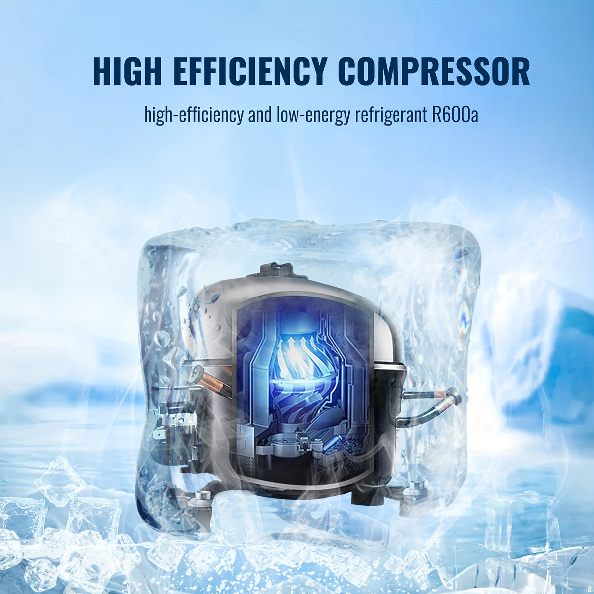 Small Chest Freezer 3.5 Cu. Ft., WANAI Black Deep Freezer with 7 Adjustable Settings and Removable Basket for Apartment Kitchens