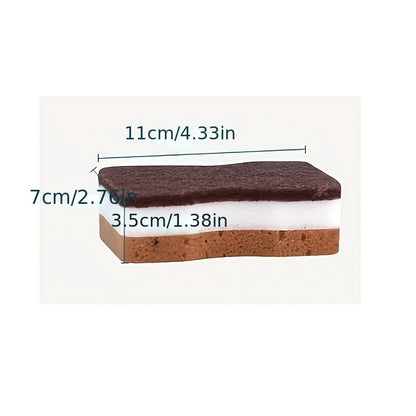 Three-Layer Dishwashing Sponges with Seaweed Waist Sponge Labels, 5, 10, 20 or 40-Piece Packs for Compatible Dishes and Everyday Kitchen Surface Cleaning