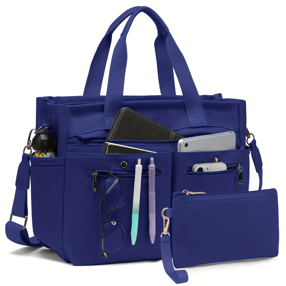 Canvas Handbag Set for Women, Listed 2-Piece Work and Crossbody Shoulder Bag Collection for Travel, Fitness and Daily Use with Small or Large Size Options