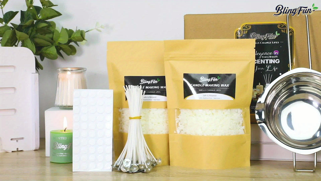 Soy Wax Candle Making Supply Kit with 0.25LB, 1LB and 2LB Pot/String Option Labels, Listed Wicks and Wick Accessories for Adult DIY Candles and Handmade Holiday Gifts