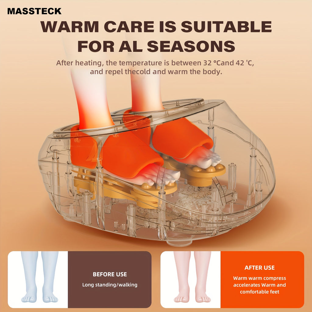 Shiatsu Foot Massager JH-ZL1 with Listed Heat and Kneading Functions, Electric Foot Massage Machine with Men's Size 12 Fit Claim for Adult Home and Office Relaxation