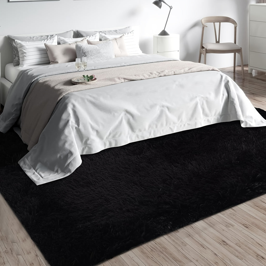 Fluffy Shag Area Rug for Bedroom and Living Room, Soft Fuzzy Floor Decor in 5x8, 6x9 or 8x10 Foot Sizes with Seven Color Options for Cozy Home Styling