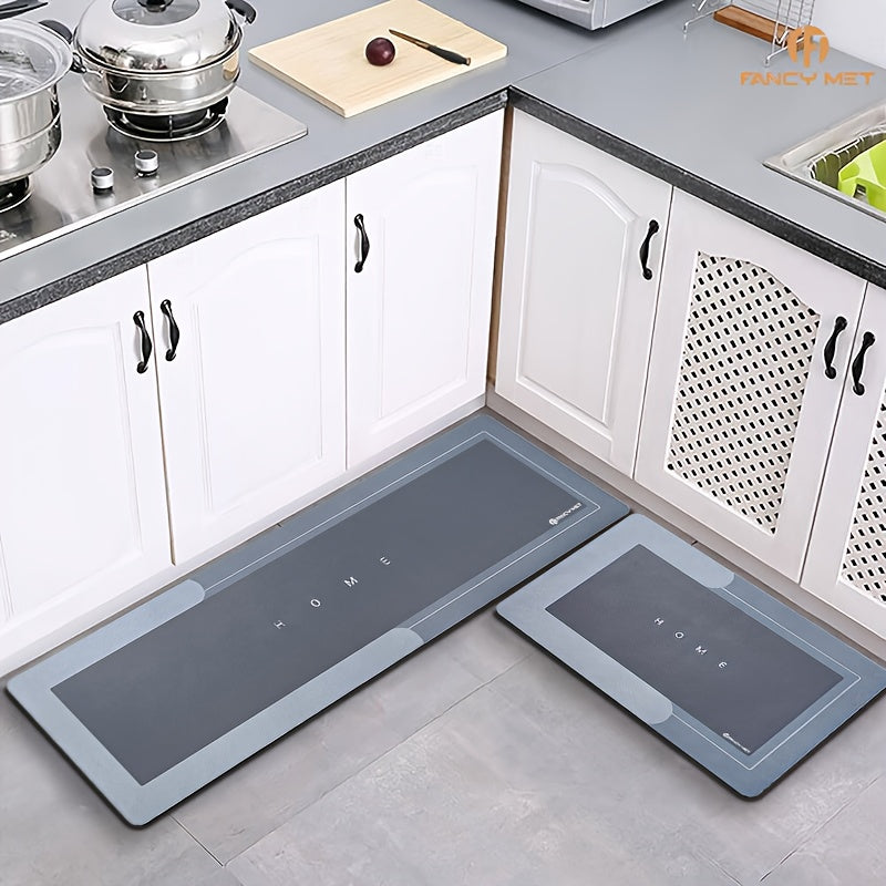 Diatom Mud Kitchen Floor Mat, Single-Piece Rectangular Design with Listed 3.5mm Thickness, Three Gray Color Options and Four Sizes for Home Floor Placement