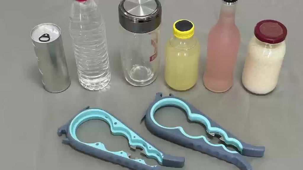Non-Slip Jar and Bottle Opener with Ergonomic Silicone Handle, Manual Kitchen Lid Gripper in Multiple Colors and Styles for Everyday Cooking and Meal Prep